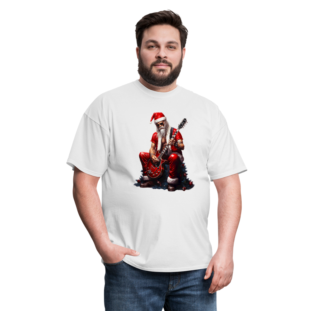 Rock n Roll Santa Claus Unisex Classic T-Shirt - white
