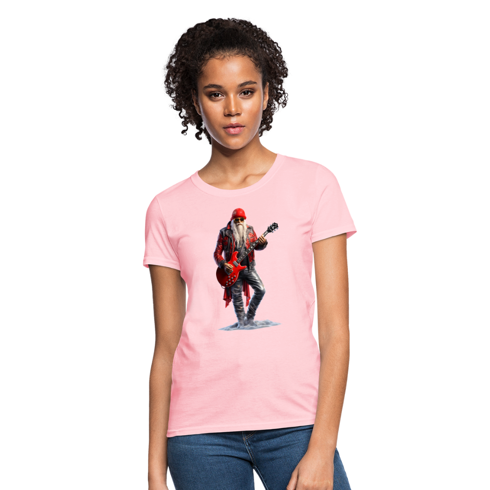 Santa Rock Star Women's T-Shirt - pink