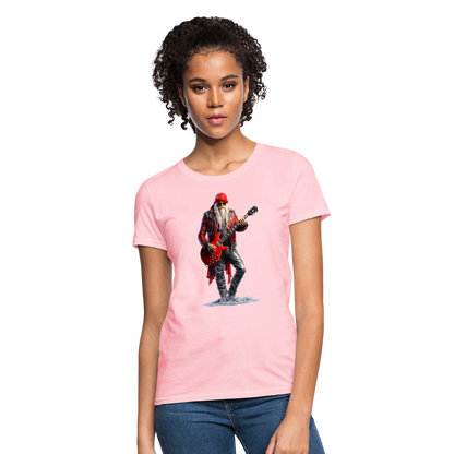 Santa Rock Star Women's T-Shirt - pink