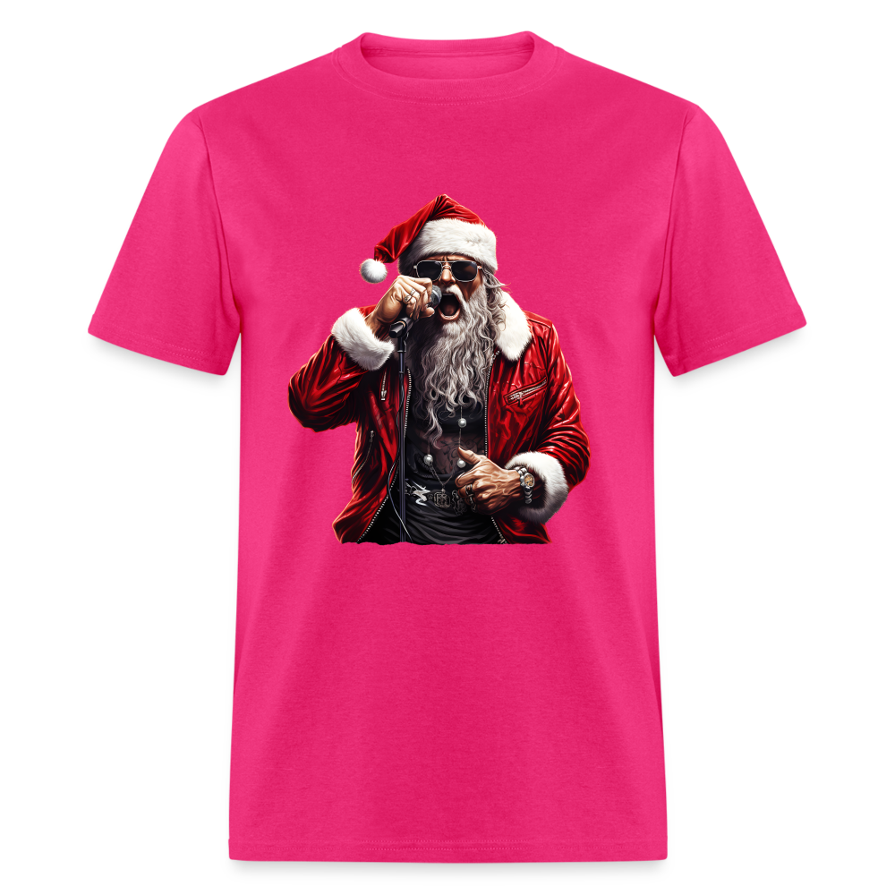 Santa Claus Singing Unisex Classic T-Shirt - fuchsia
