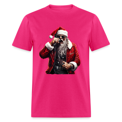 Santa Claus Singing Unisex Classic T-Shirt - fuchsia