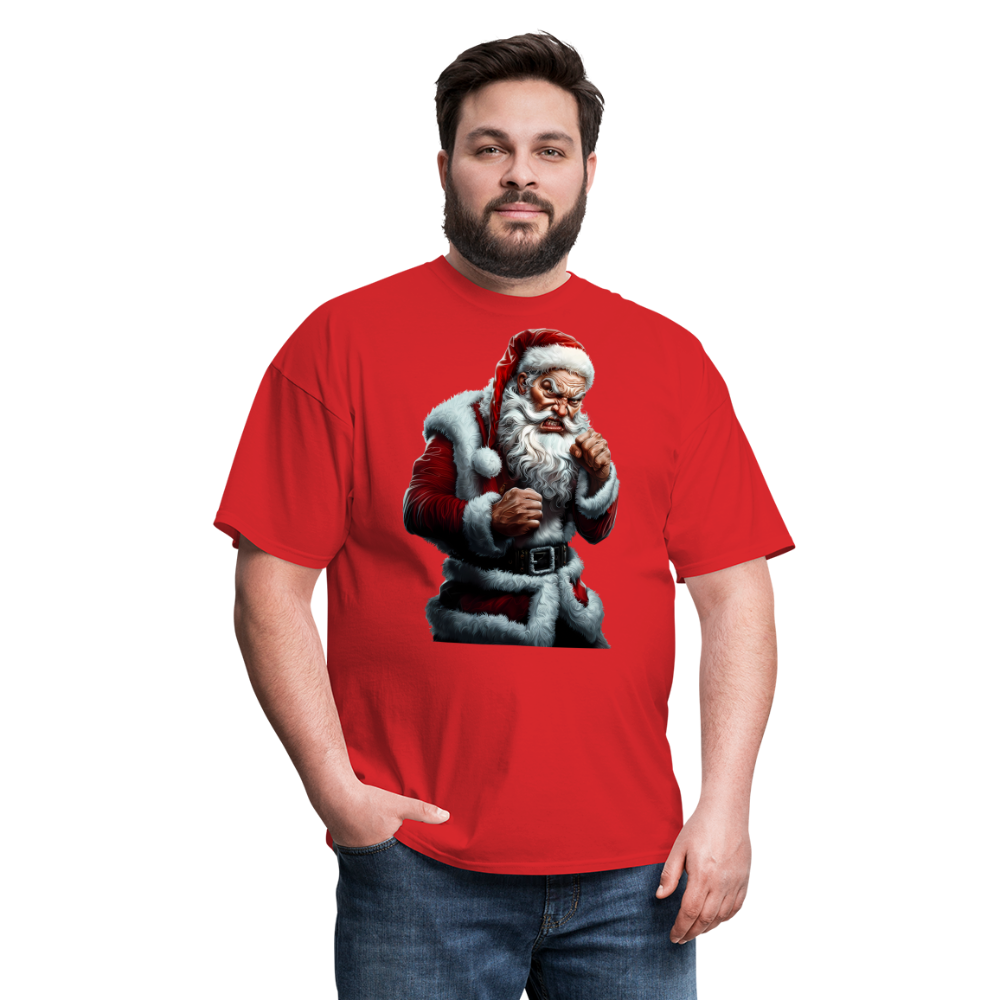 Angry Bad Santa Unisex Classic T-Shirt - red