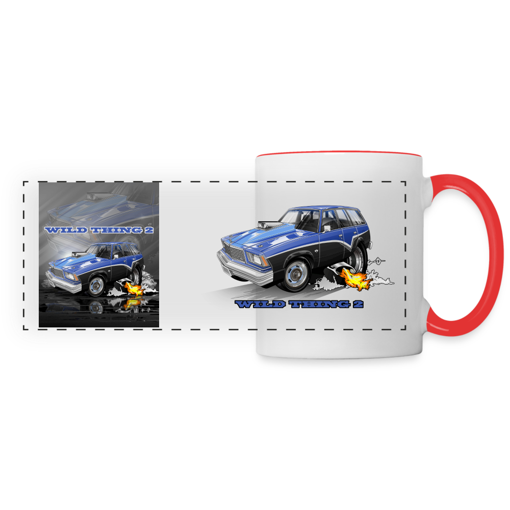 1978 Chevy Malibu Panoramic Mug - white/red