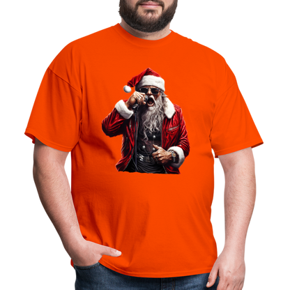 Santa Claus Singing Unisex Classic T-Shirt - orange