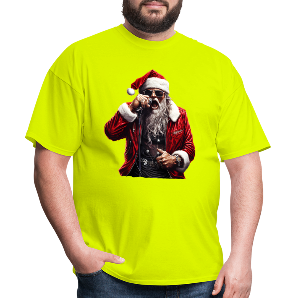 Santa Claus Singing Unisex Classic T-Shirt - safety green