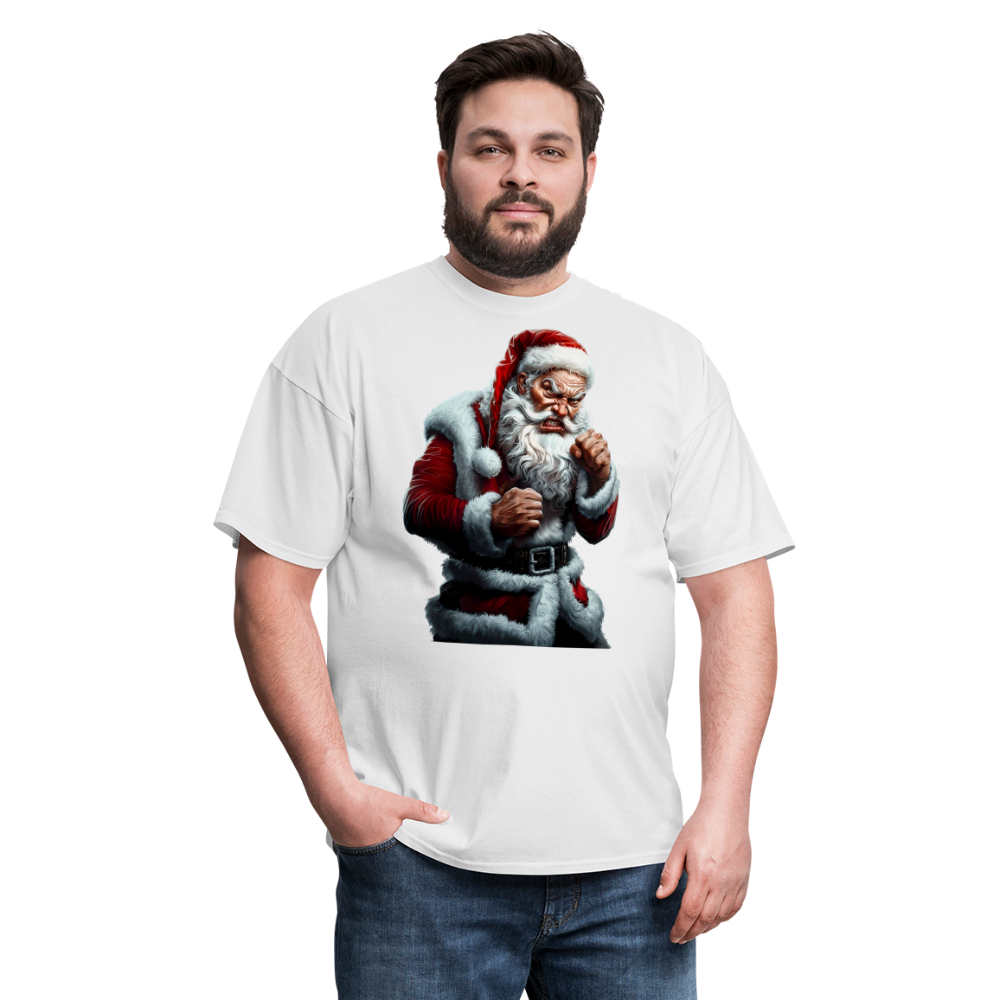 Angry Bad Santa Unisex Classic T-Shirt - white