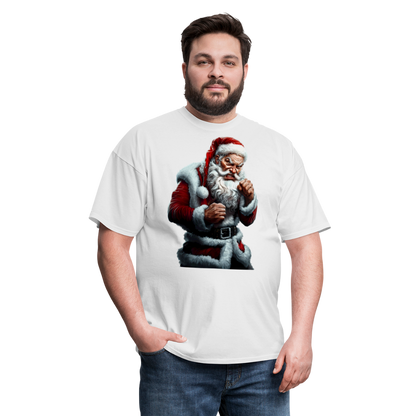 Angry Bad Santa Unisex Classic T-Shirt - white
