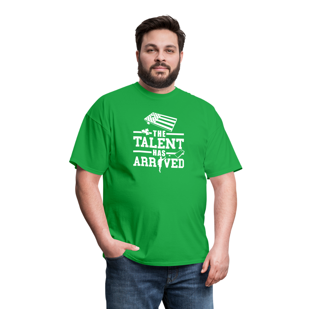 The Talent Has Arrived Cornhole Unisex Classic T-Shirt - bright green