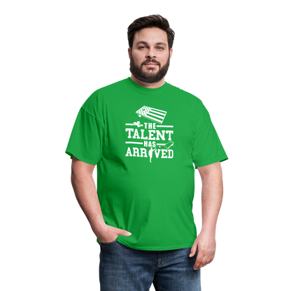 The Talent Has Arrived Cornhole Unisex Classic T-Shirt - bright green