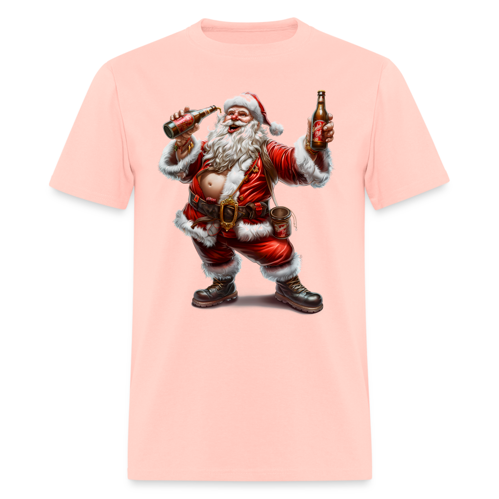 Bad Santa Drinking (Design A) Unisex Classic T-Shirt - blush pink 