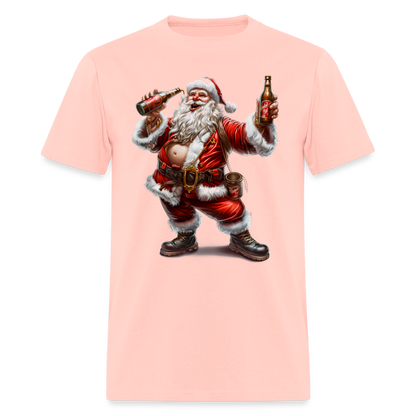Bad Santa Drinking (Design A) Unisex Classic T-Shirt - blush pink 