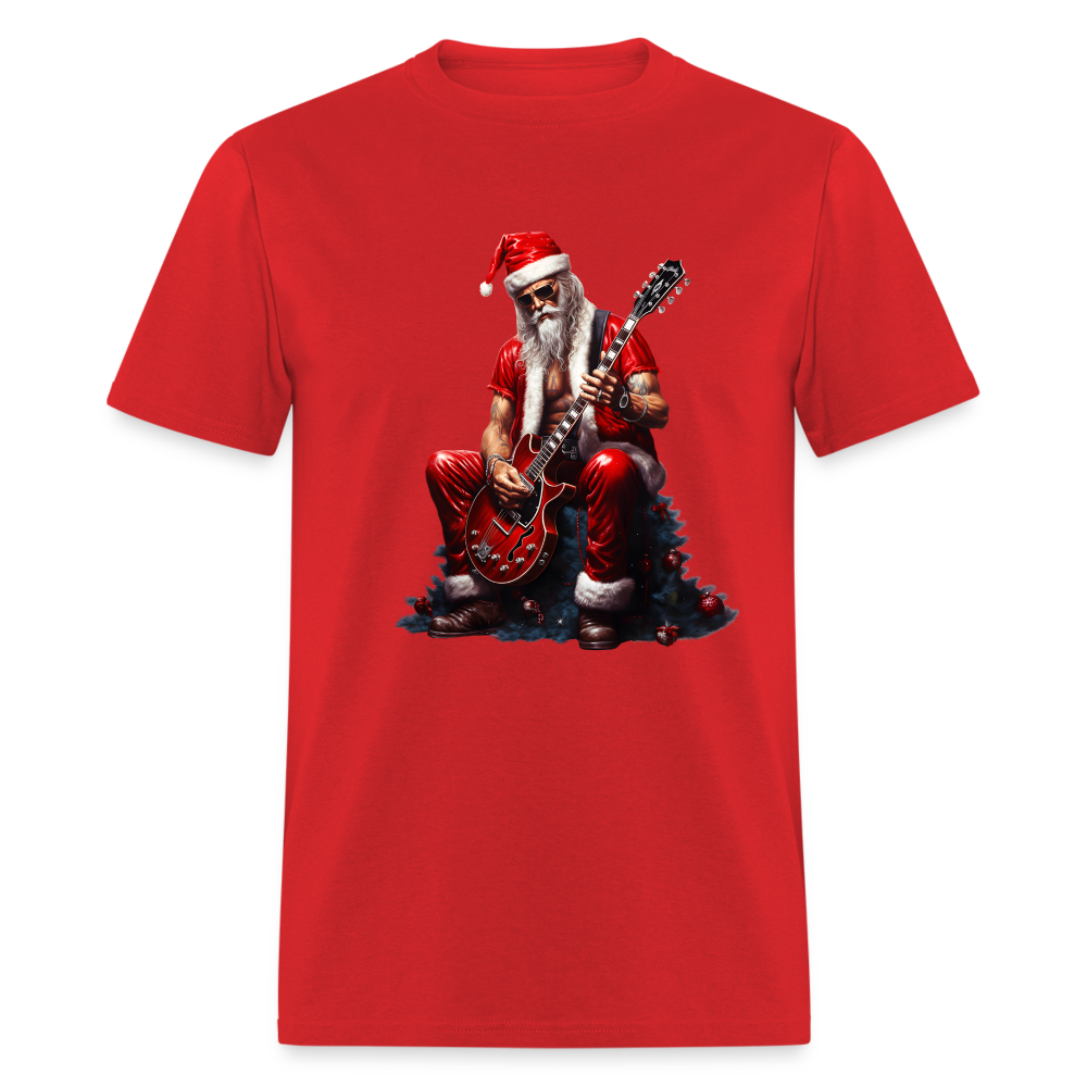 Rock n Roll Santa Claus Unisex Classic T-Shirt - red
