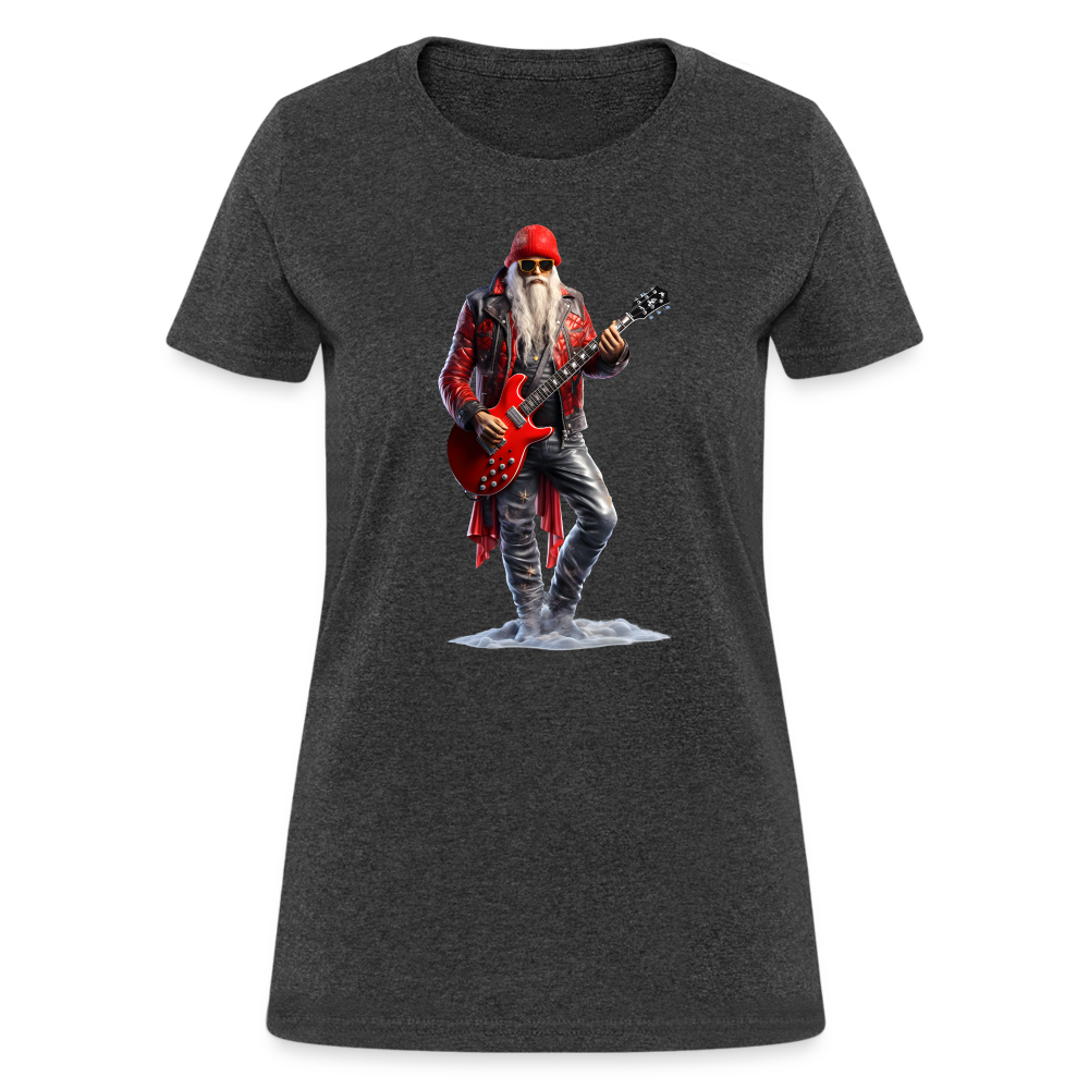 Santa Rock Star Women's T-Shirt - heather black