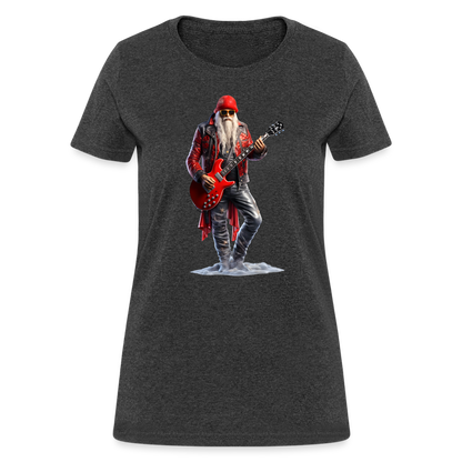 Santa Rock Star Women's T-Shirt - heather black