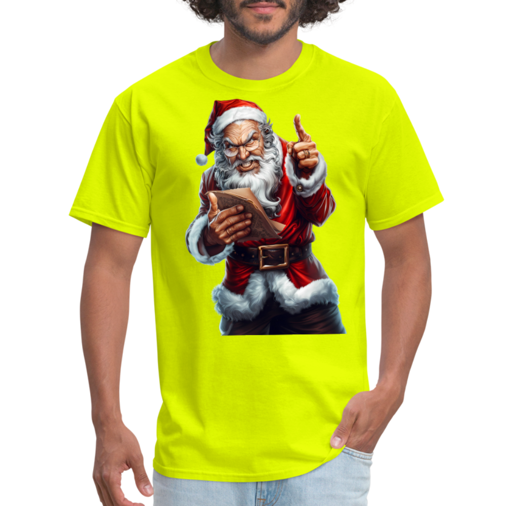 Bad Santa Naughty List Unisex Classic T-Shirt - safety green