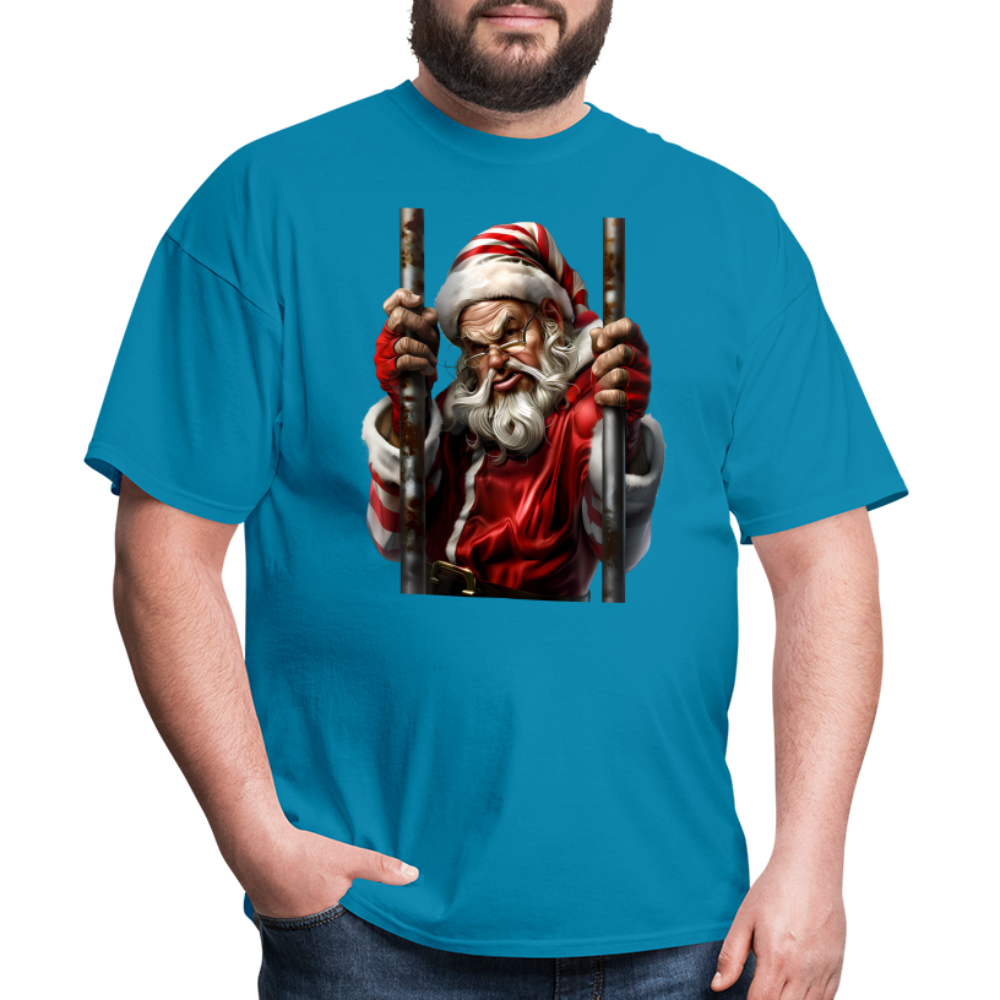 Bad Santa in Jail (Design G) Unisex Classic T-Shirt - turquoise