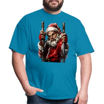 Bad Santa in Jail (Design G) Unisex Classic T-Shirt - turquoise