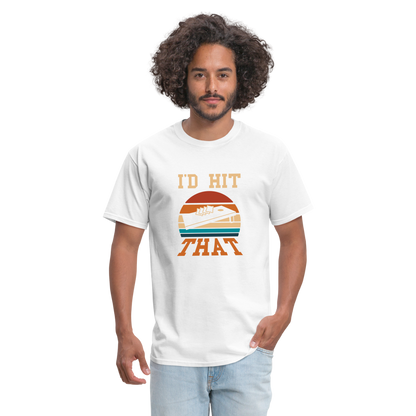 I'd Hit That Cornhole Unisex Classic T-Shirt - white