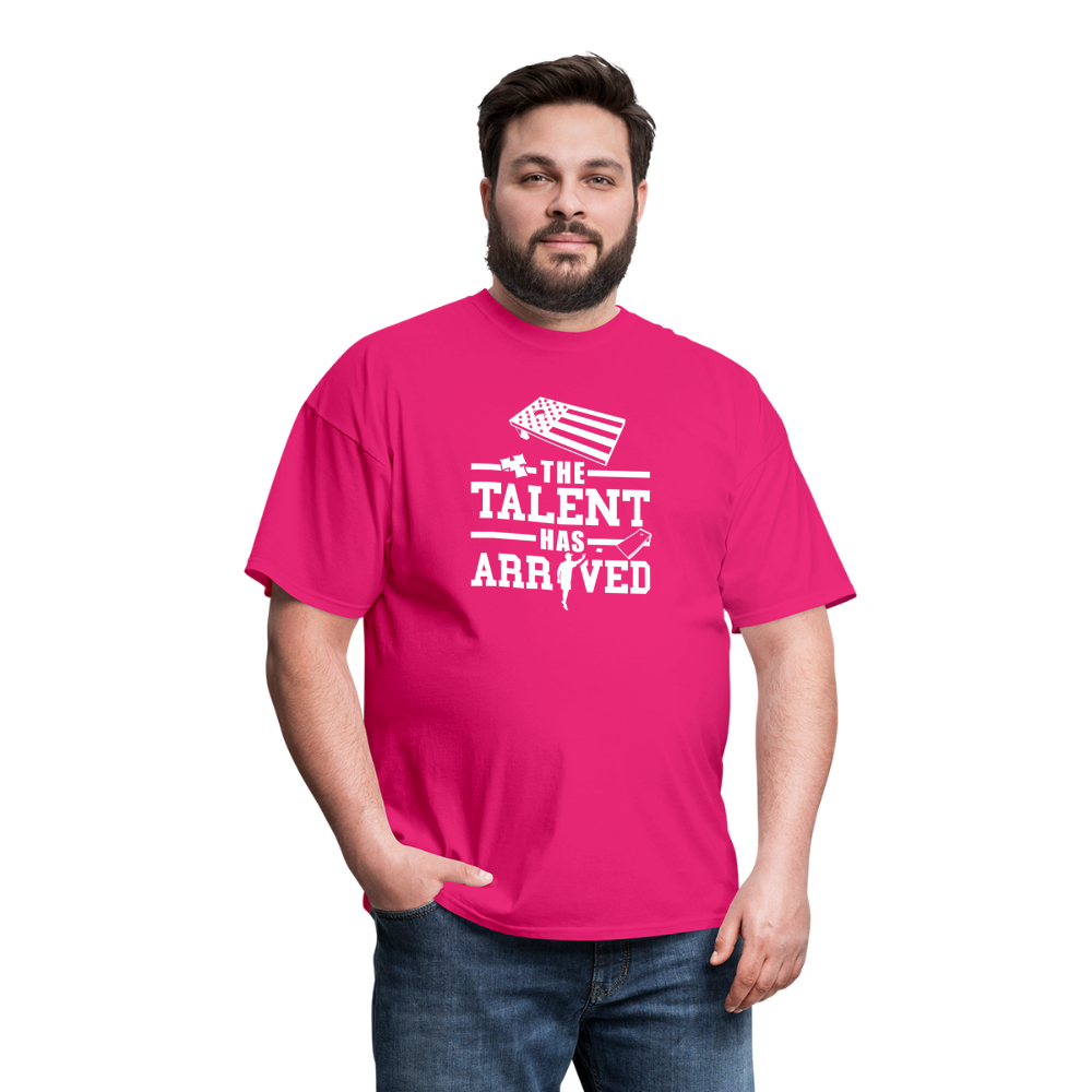 The Talent Has Arrived Cornhole Unisex Classic T-Shirt - fuchsia