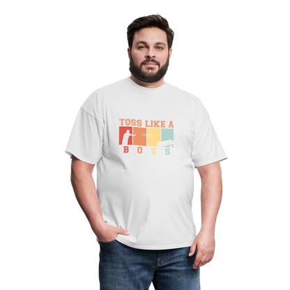 Toss Like a Boss Cornhole Unisex Classic T-Shirt - white