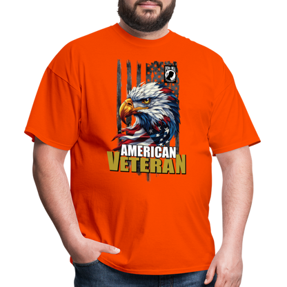 American Veteran Bald Eagle Flag Design Unisex Classic T-Shirt - orange