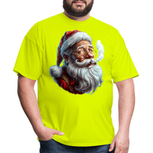 Bad Santa Smoking (Design H) Unisex Classic T-Shirt - safety green