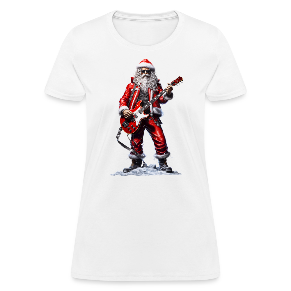 Santa Claus Rock Star Women's T-Shirt - white
