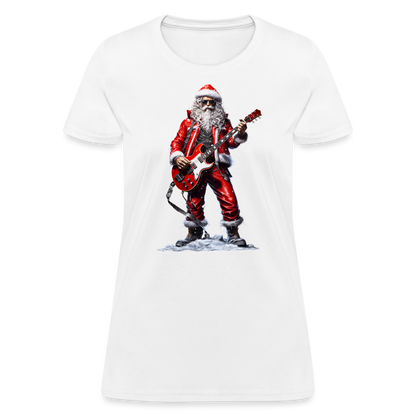 Santa Claus Rock Star Women's T-Shirt - white