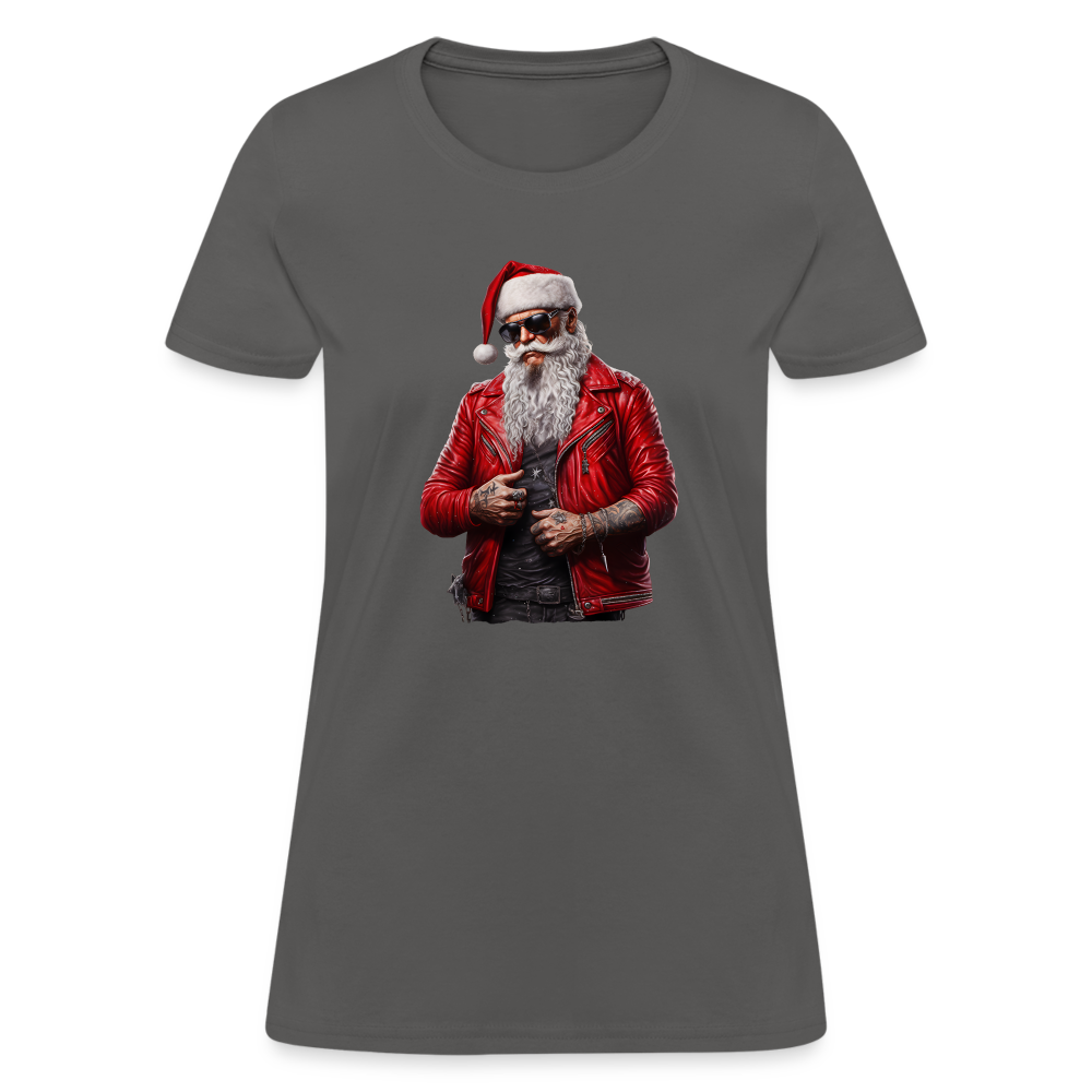 Santa Claus Rock Star Sunglasses Women's T-Shirt - charcoal