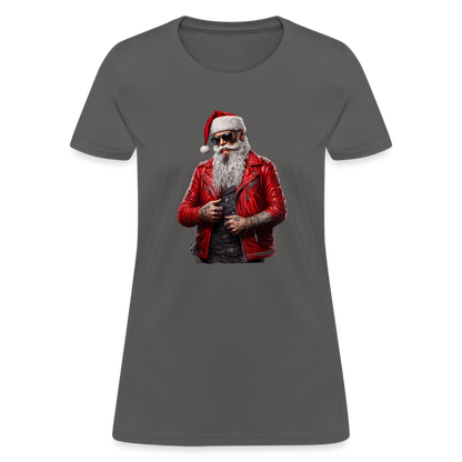 Santa Claus Rock Star Sunglasses Women's T-Shirt - charcoal
