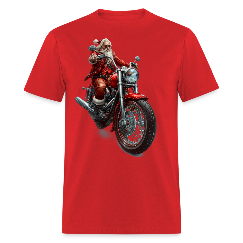Bad Santa Motorcycle Unisex Classic T-Shirt - red