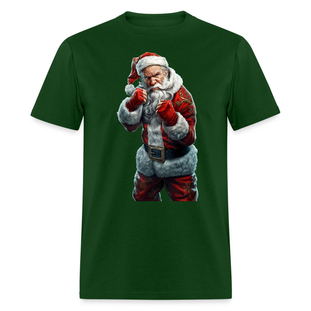 Angry Bad Santa (Design D) Unisex Classic T-Shirt - forest green