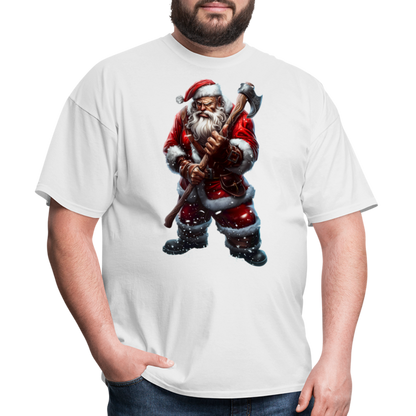 Bad Santa with an Axe Unisex Classic T-Shirt - white