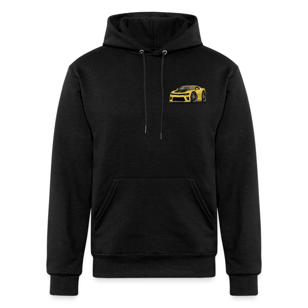 5th Generation Yellow Camaro Champion Unisex Powerblend Hoodie - black