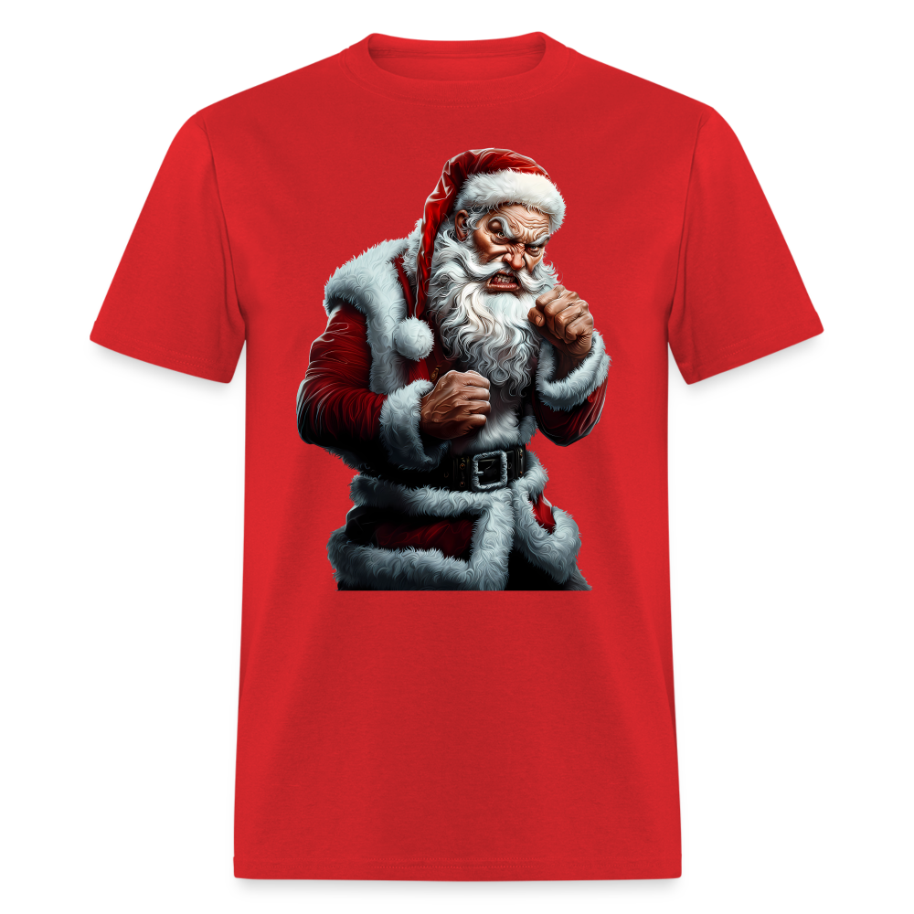 Angry Bad Santa Unisex Classic T-Shirt - red