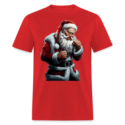 Angry Bad Santa Unisex Classic T-Shirt - red