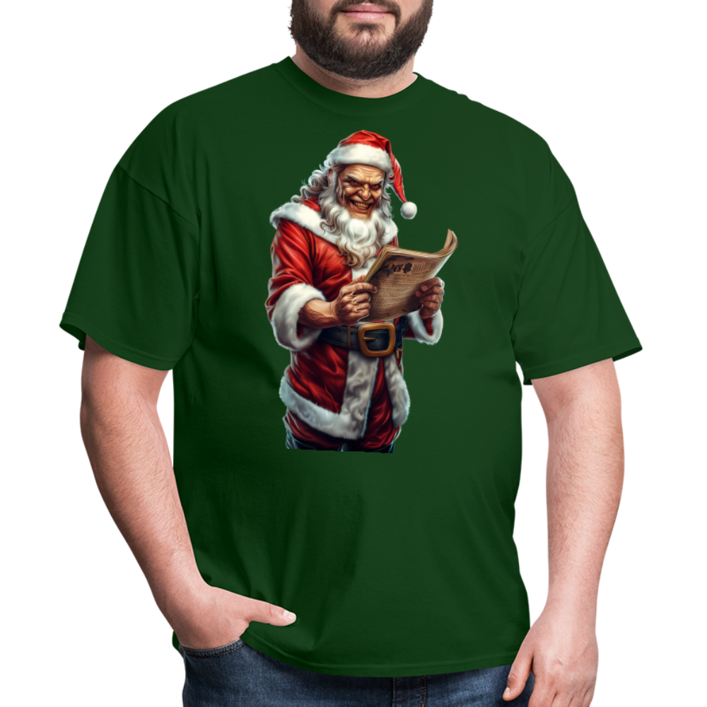 Bad Santa Naughty List Unisex Classic T-Shirt - forest green