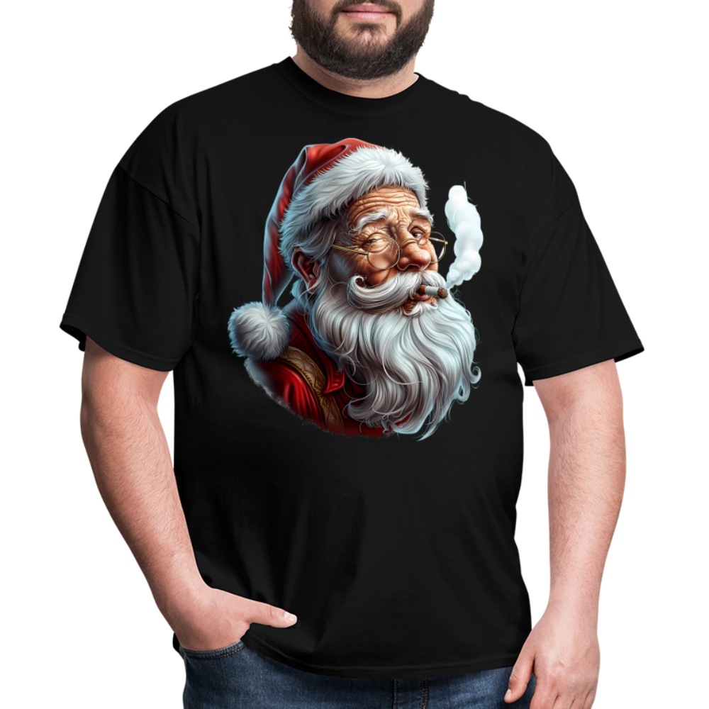 Bad Santa Smoking (Design H) Unisex Classic T-Shirt - black