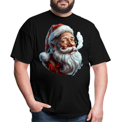 Bad Santa Smoking (Design H) Unisex Classic T-Shirt - black