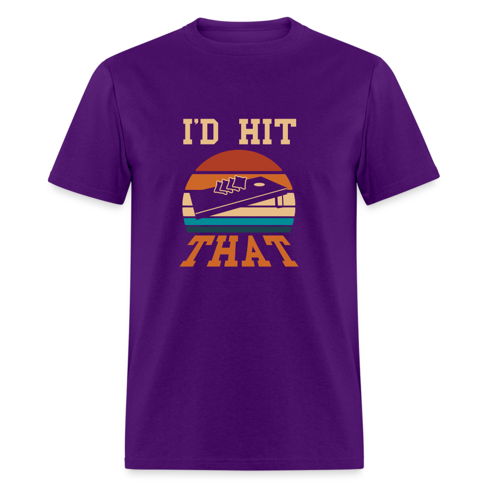 I'd Hit That Cornhole Unisex Classic T-Shirt - purple