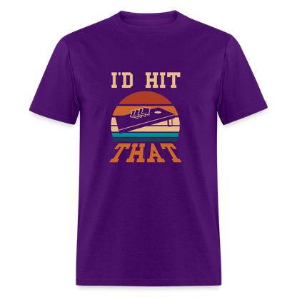 I'd Hit That Cornhole Unisex Classic T-Shirt - purple