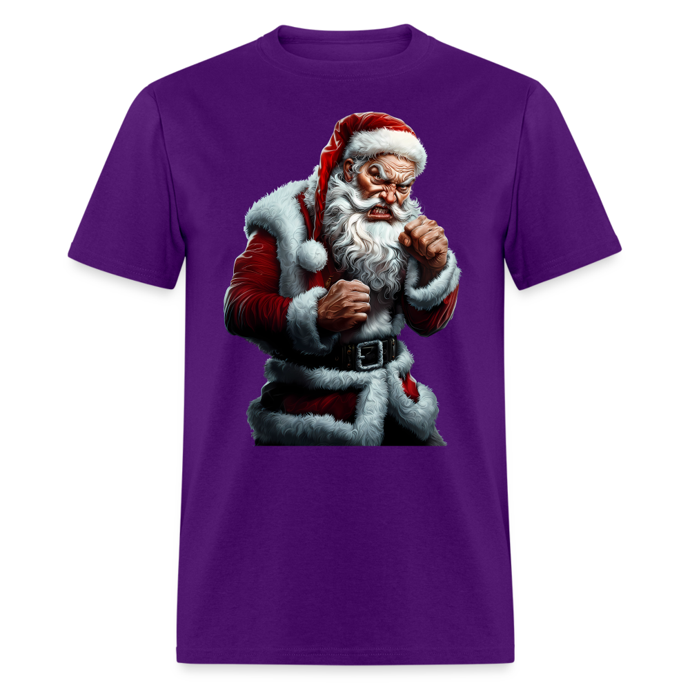 Angry Bad Santa Unisex Classic T-Shirt - purple