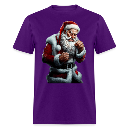 Angry Bad Santa Unisex Classic T-Shirt - purple