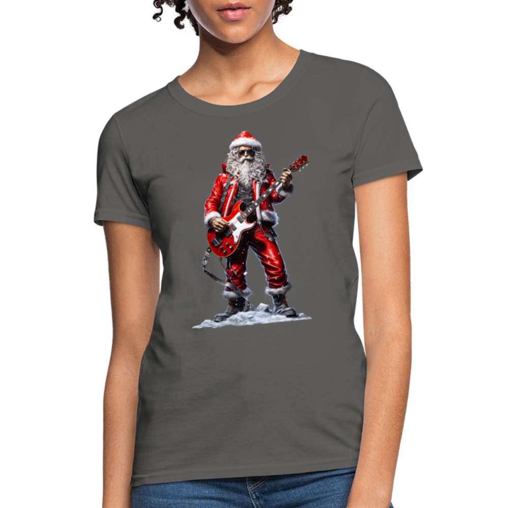 Santa Claus Rock Star Women's T-Shirt - charcoal