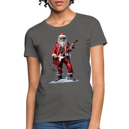 Santa Claus Rock Star Women's T-Shirt - charcoal