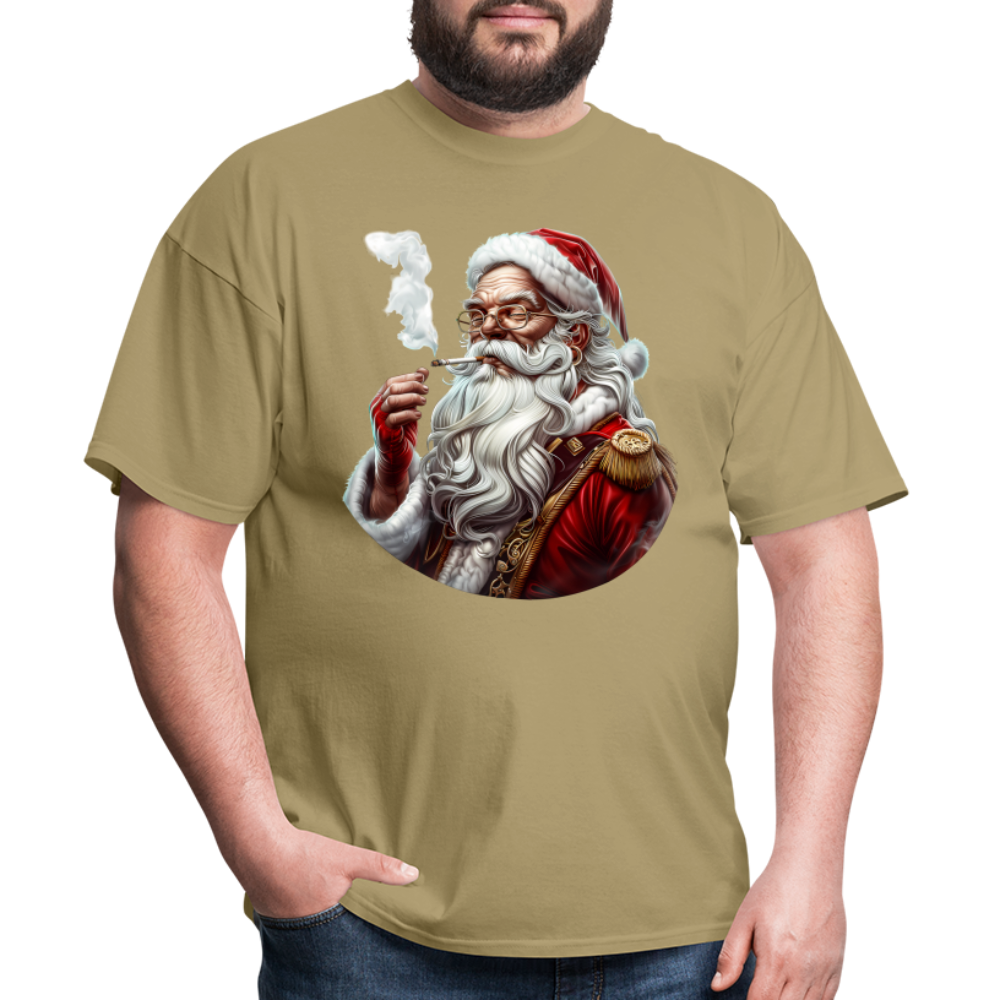 Bad Santa Smoking (Design I) Unisex Classic T-Shirt - khaki