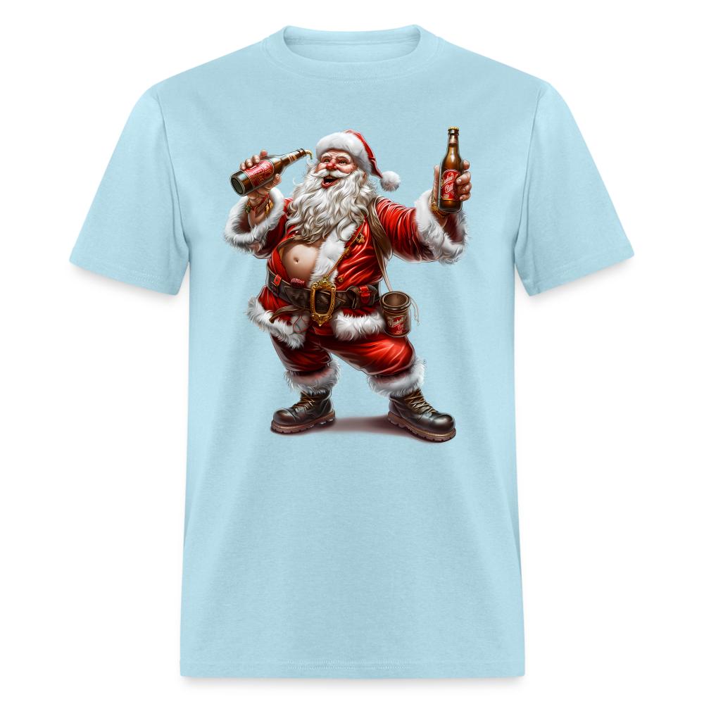 Bad Santa Drinking (Design A) Unisex Classic T-Shirt - powder blue