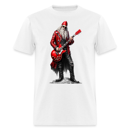 Santa Claus Rock Star Unisex Classic T-Shirt - white