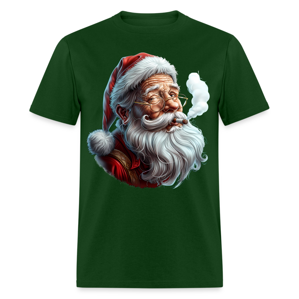 Bad Santa Smoking (Design H) Unisex Classic T-Shirt - forest green