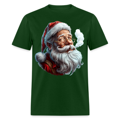 Bad Santa Smoking (Design H) Unisex Classic T-Shirt - forest green